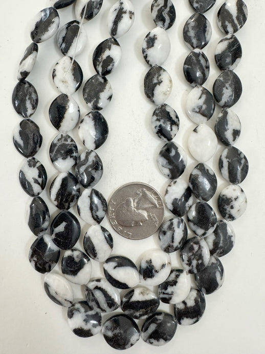 mexican zebra jasper, 16x12x4mm horse eye, 15