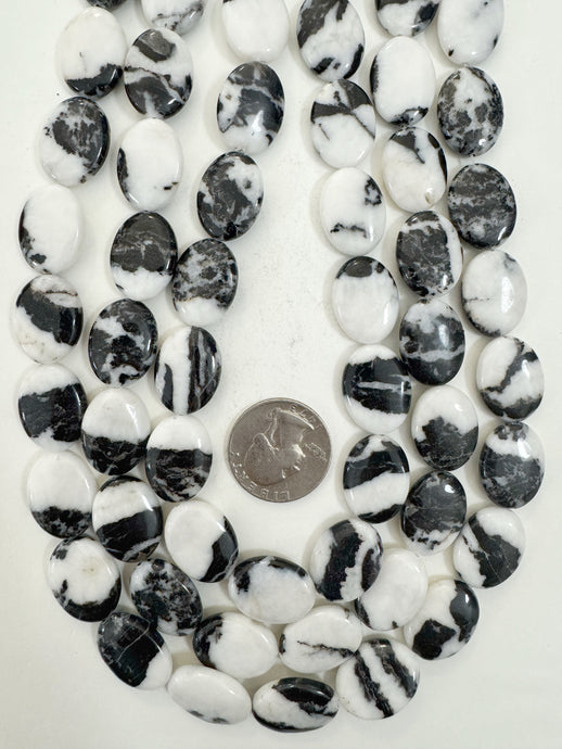 mexican zebra jasper, 20x15x5mm oval, 15