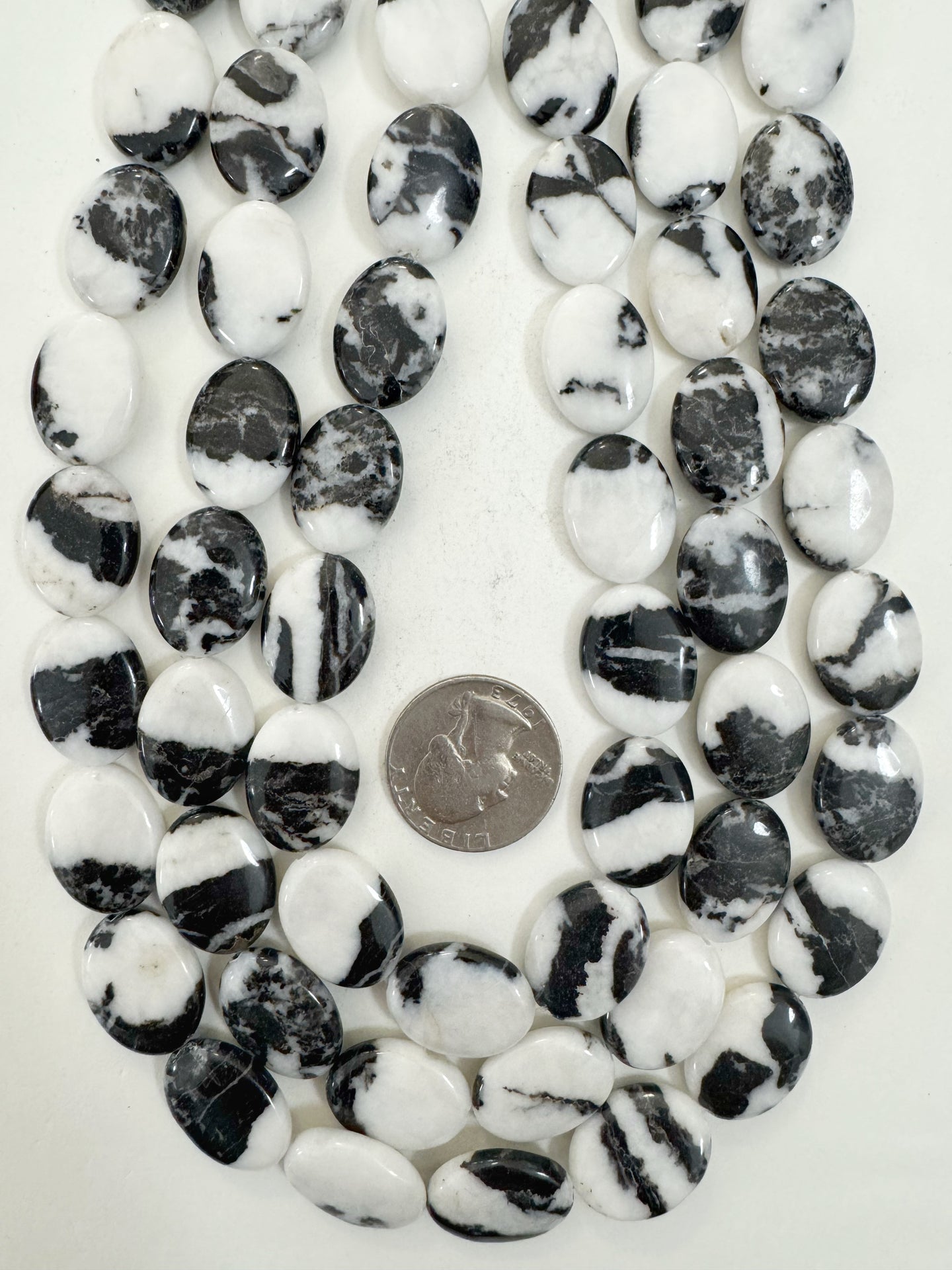 mexican zebra jasper, 20x15x5mm oval, 15