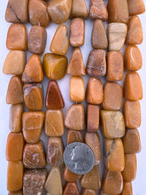 red aventurine, 14-24mm nugget mix, 15" strand,  SOLD PER STRAND