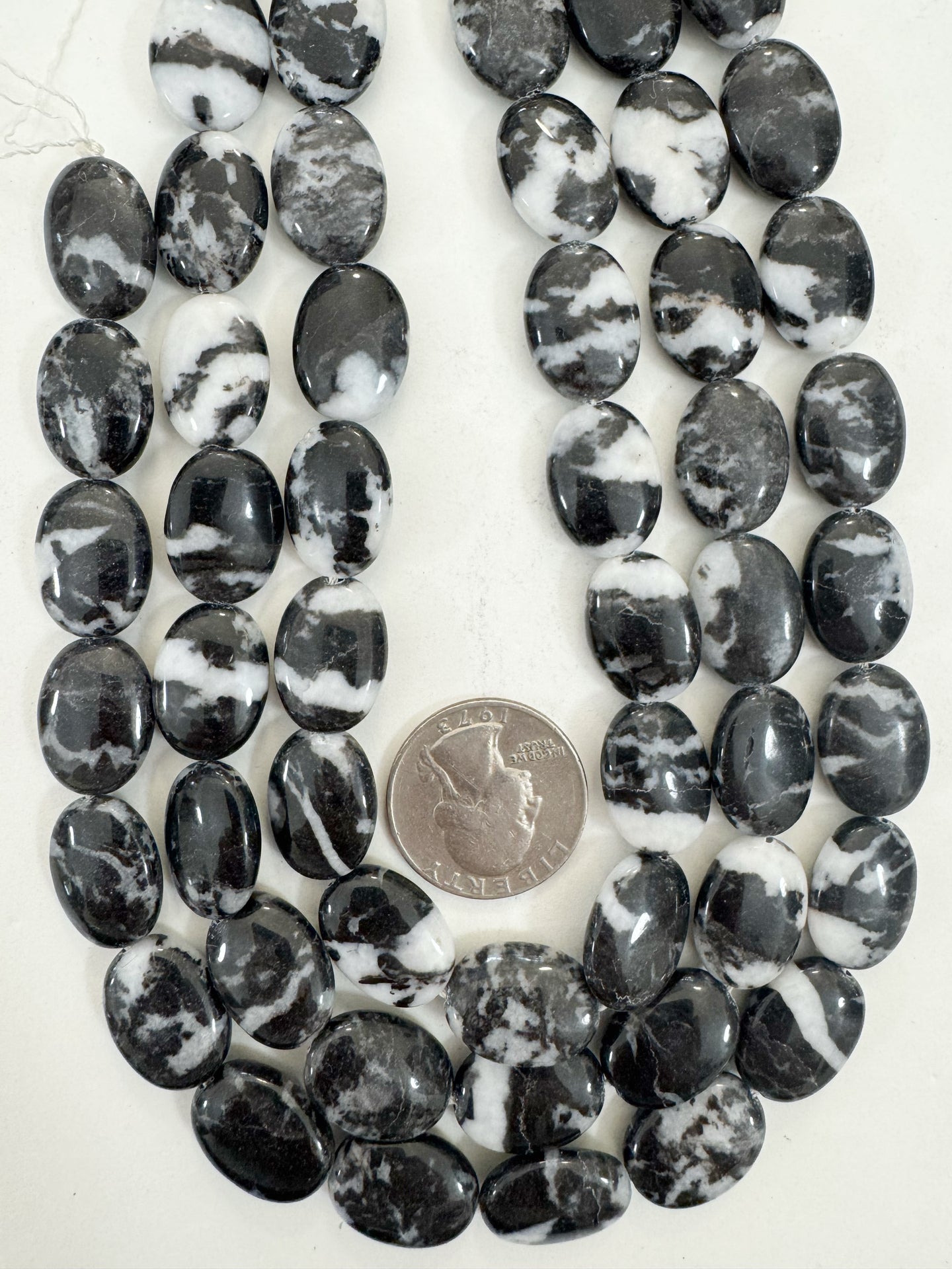 mexican zebra jasper, 18x13x6mm oval, 15