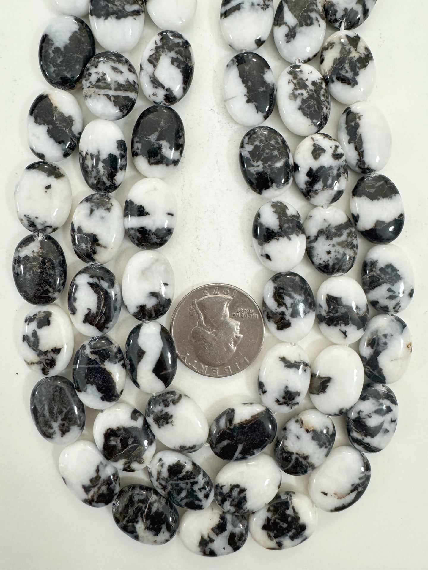 mexican zebra jasper, 18x13x6mm oval, 15