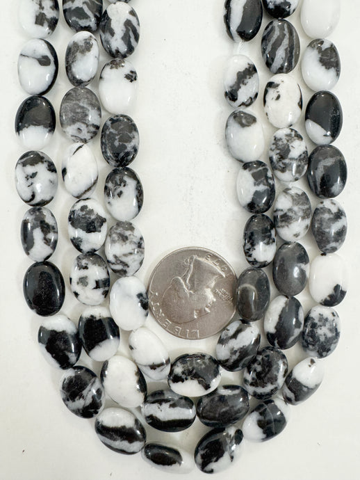 mexican zebra jasper, 14x10x6mm oval, 15