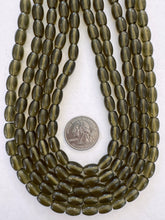 smokey quartz, 9x7mm barrel, 15" strand,  SOLD PER STRAND