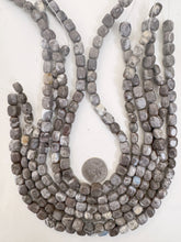 Oregon blue opal, 10mm rectangular nugget mix, 15" strand, sold per strand
