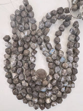 Oregon blue opal, 12-15mm corner cut nugget mix, 15" strand, sold per strand