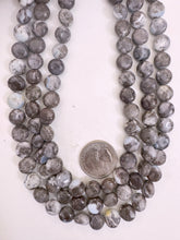Oregon blue opal, 10x10x6mm coin, 15" strand, sold per strand