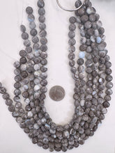 Oregon blue opal, 10x10x6mm coin, 15" strand, sold per strand