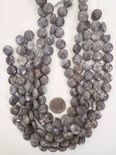 Oregon blue opal, 14x14x6mm coin, 15" strand, sold per strand