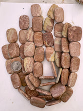 more red khaki jasper, 36x26x7mm rectangle, 15" strand,  SOLD PER STRAND