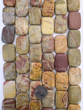 red khaki jasper, 36x26x7mm rectangle, 15" strand,  SOLD PER STRAND