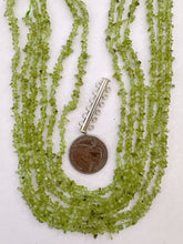 6 strands, 15" strand, 4mm chips peridot, stamped 925 sterling silver 6 strand slide bar clasp, DISCOUNT LOT