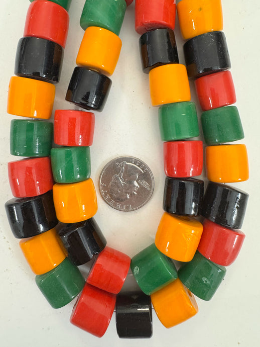 mixed color single color motif, vintage look glass, 19x15mm rondelle mix, 15