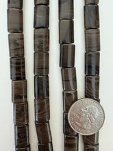 black antique jasper , 14x12x5mm rectangle, 15" strand,   SOLD PER STRAND