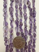 natural amethyst, 6-12mm size mix tumbled nuggets, 15" strand,  SOLD PER STRAND