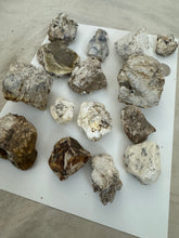 raw and unfinished natural dendritic opal, 2.17 pound 15 piece lot, for lapidary or mineral sample display use, no holes
