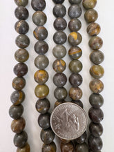 gray golden jasper, semi dull finish, 10mm  round, 15" strand, SOLD PER STRAND
