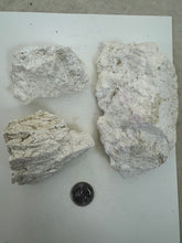 raw and unfinished sepiolite, 2.12 pound 3 piece lot, for lapidary or mineral sample display use, no holes