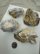 raw and unfinished natural stone, 2.5 pound 4 piece lot, for lapidary or mineral sample display use, no holes