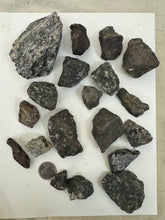 raw and unfinished natural stone, 2.20 pound 19 piece lot, for lapidary or mineral sample display use, no holes