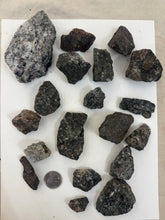 raw and unfinished natural stone, 2.20 pound 19 piece lot, for lapidary or mineral sample display use, no holes