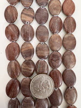 brown red jasper, dull finish, 18x14x6mm oval, 15" strand,  5 STRAND DISCOUNT LOT