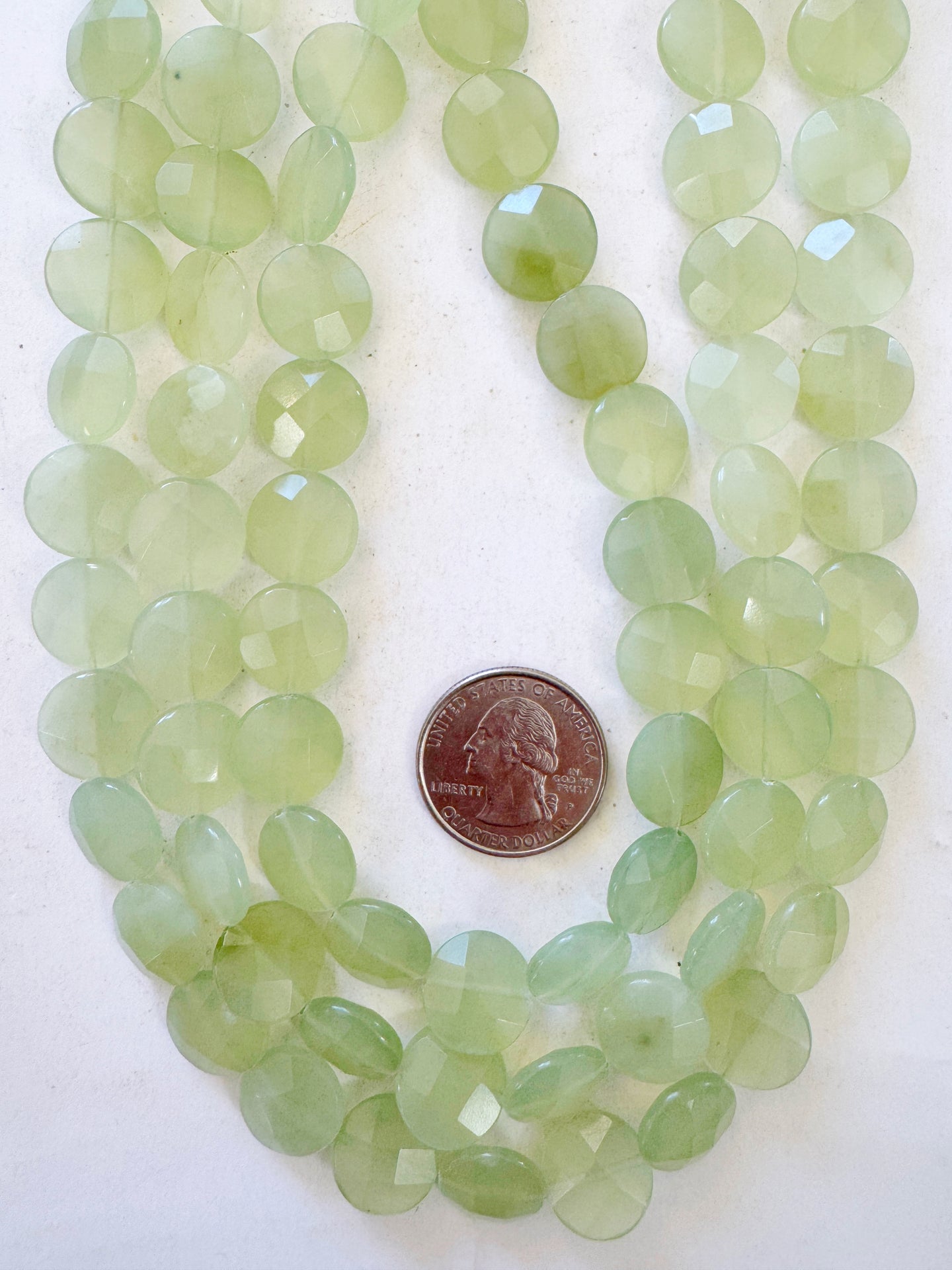 new jade, 13x13x6mm faceted rectangle, 15