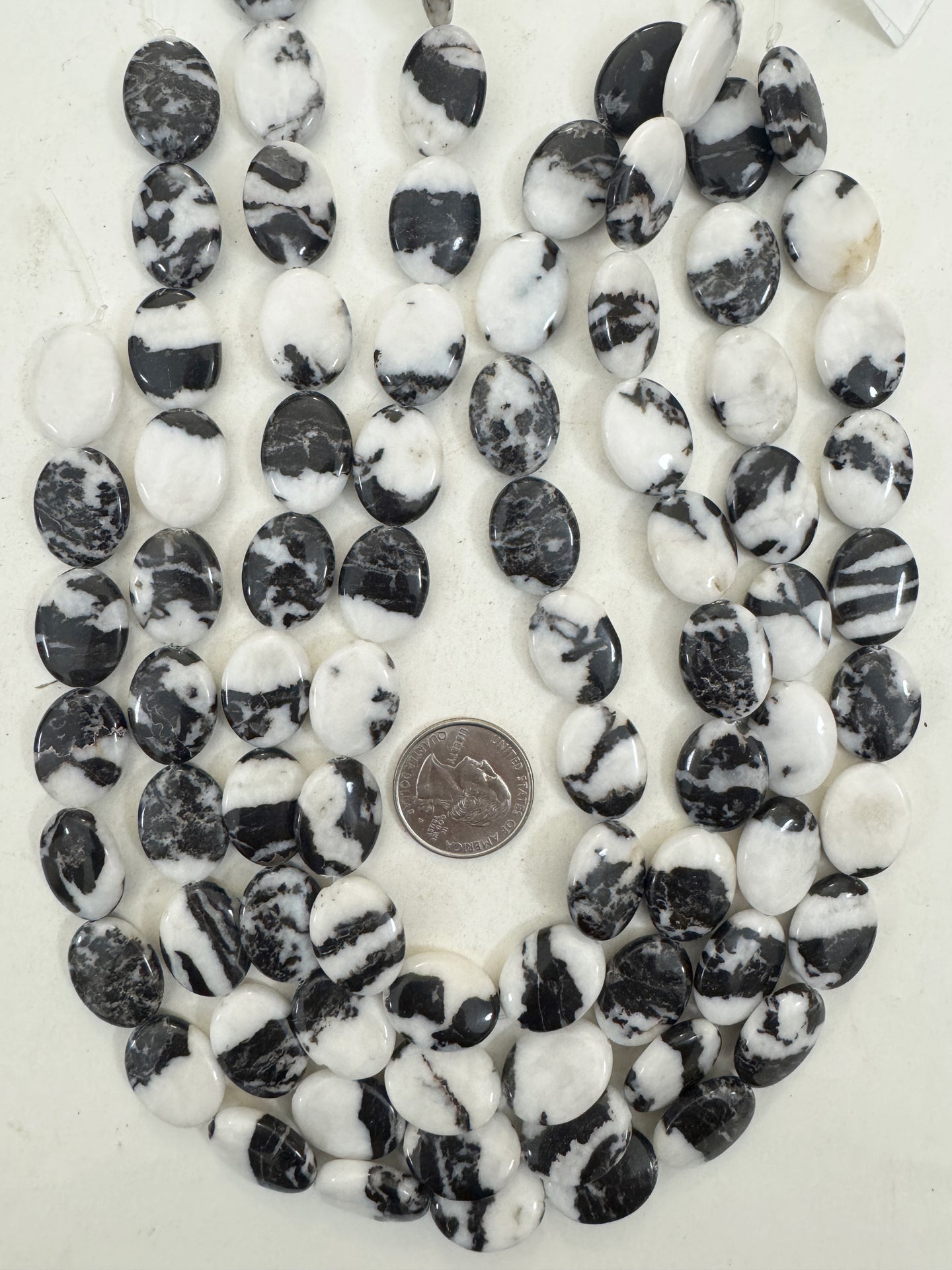 mexican zebra jasper, 20x15x5mm oval, 15