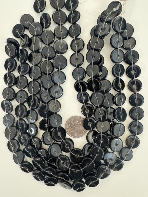 sardonyx, 16x16x3mm donut or rondelle, 15