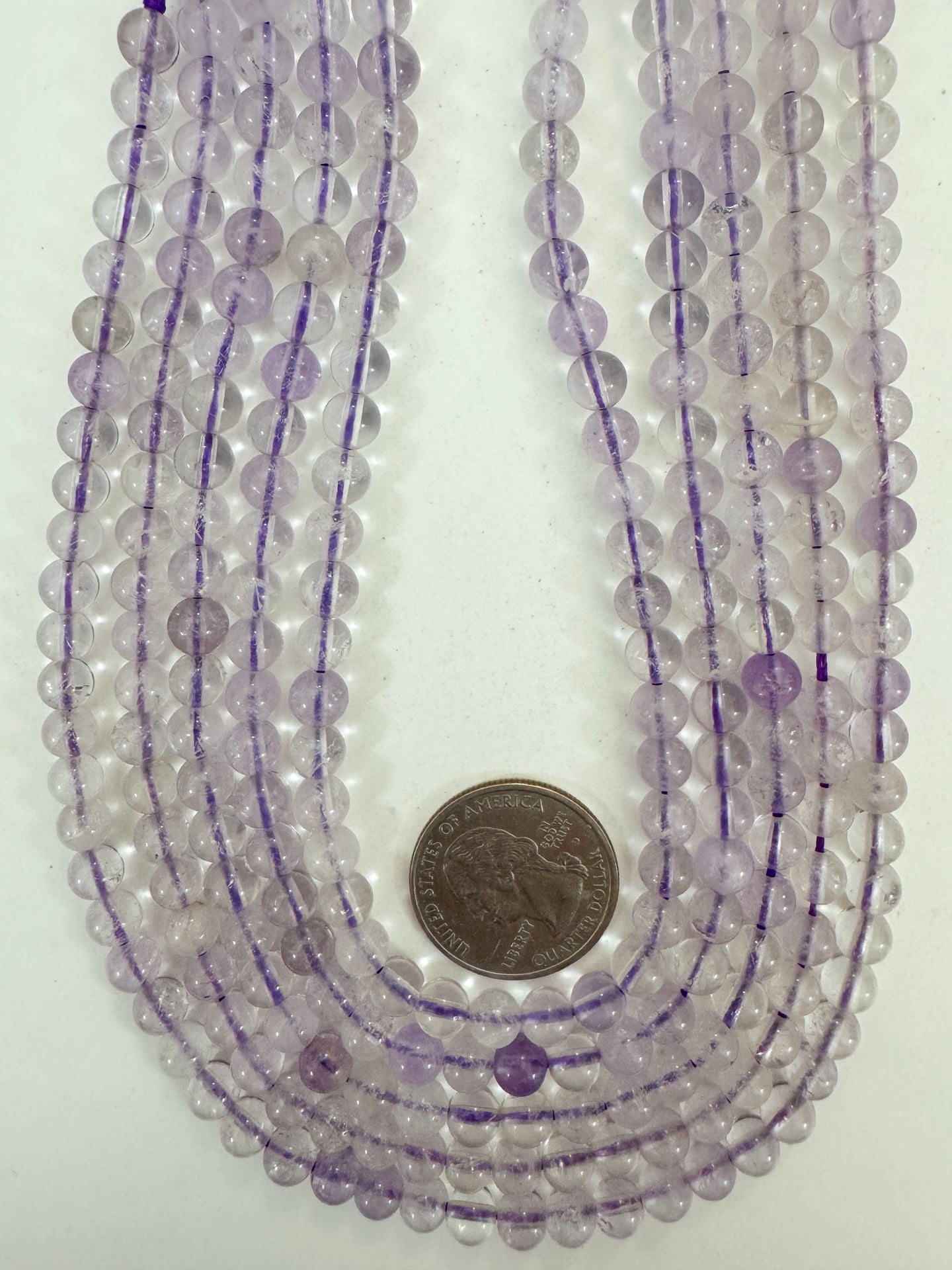 amethyst, 6mm round, 15