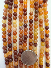 autumn tones quartz, 6mm round, 15" strand, SOLD PER STRAND