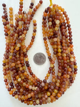autumn tones quartz, 6mm round, 15" strand, SOLD PER STRAND