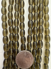 smokey quartz, 10x7mm barrel, 15" strand, SOLD PER STRAND