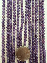lepidolite, 4mm round, 15" strand, SOLD PER STRAND