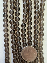 smokey quartz, 8mm round, 15" strand, SOLD PER STRAND