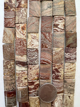 brown banded jasper, 21x15x5mm rectangle, 15" strand,  SOLD PER STRAND