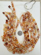 red sardonyx , 10x10x4mm square, 15" strand, sold per strand (batch 1)