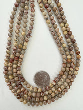 brown banded jasper , 6mm round, 15" strand, sold per strand