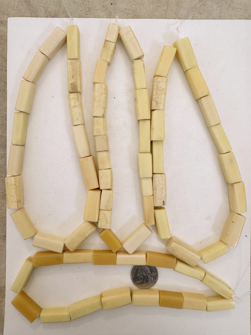 off white tones mix, vintage look resin, size and shape mix, 15