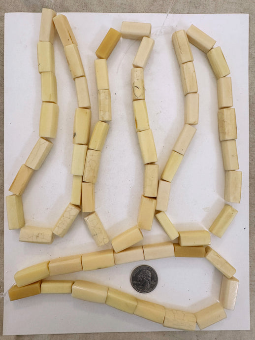 off white tones mix, vintage look resin, size and shape mix, 15