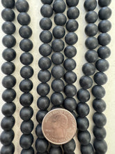 matte onyx, 10mm round, 15" strand,  SOLD PER STRAND