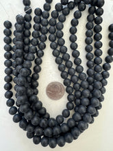 matte onyx, 10mm round, 15" strand,  SOLD PER STRAND