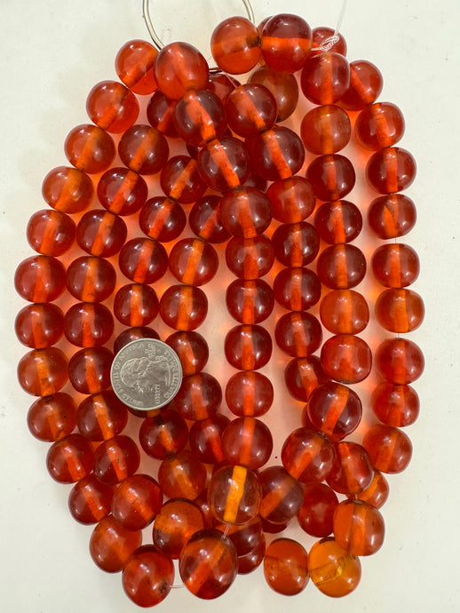 dark amber red orange tones mix, vintage look resin, size and shape mix, 15