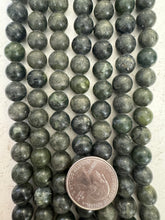 bc nephrite jade, semi dull finish, 10mm round, 15" strand,   SOLD PER STRAND