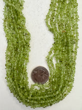 peridot, 4mm mixed size chip nuggets, 15" strand, SOLD PER STRAND