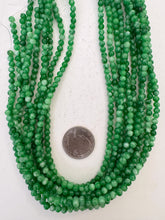 color enhanced quartz: green, 4mm round, 15" strand,  SOLD PER STRAND