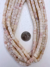 pink opal, 6mm cube, 15" strand,  SOLD PER STRAND