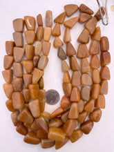 red aventurine, 23mm mixed size tumbled nuggets, 15" strand,  SOLD PER STRAND
