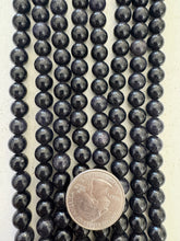 blue goldstone, 8mm round, 15" strand, SOLD PER STRAND