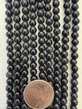 blue goldstone, 6mm round, 15" strand, SOLD PER STRAND (darker batch)